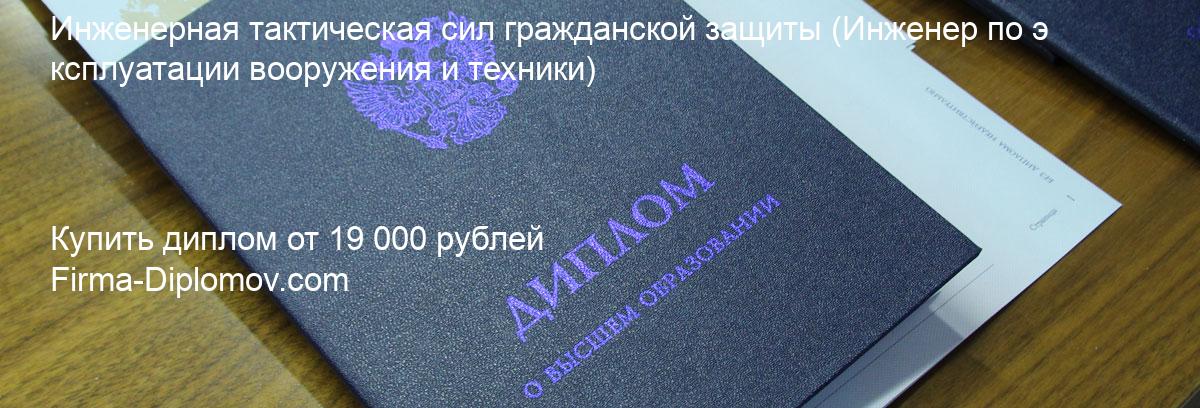 Купить диплом Инженерная тактическая сил гражданской защиты, купить диплом о высшем образовании в Набережных Челнах